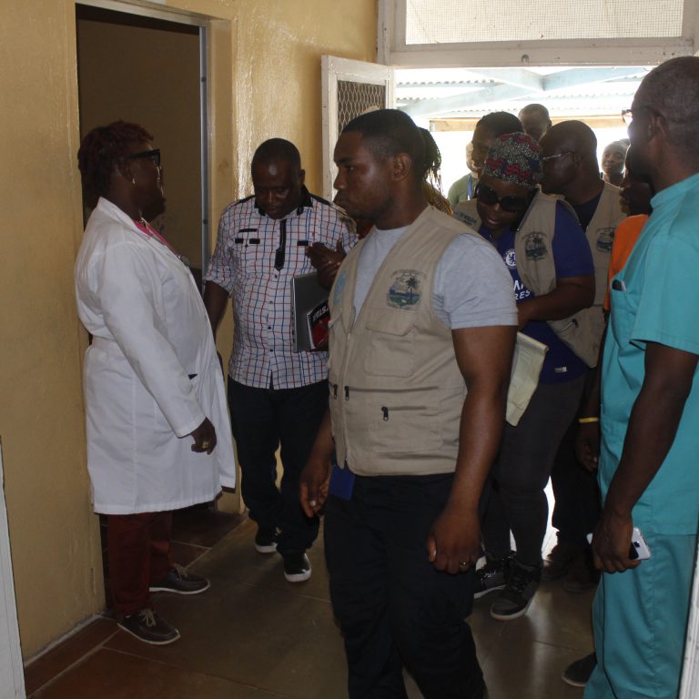 Health Minister Touring Bomi County health facility.