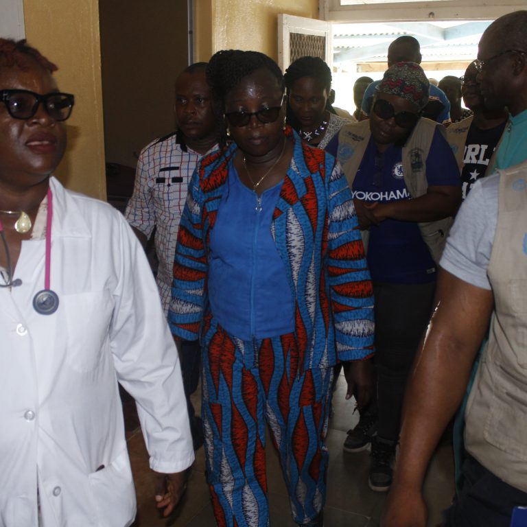 Health Minister Touring Bomi County health facility.