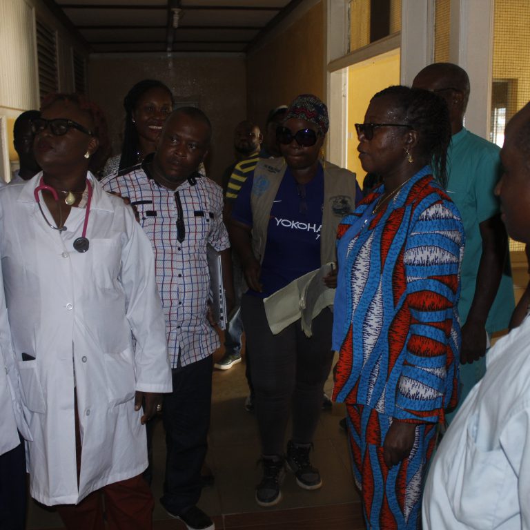 Health Minister Touring Bomi County health facility.