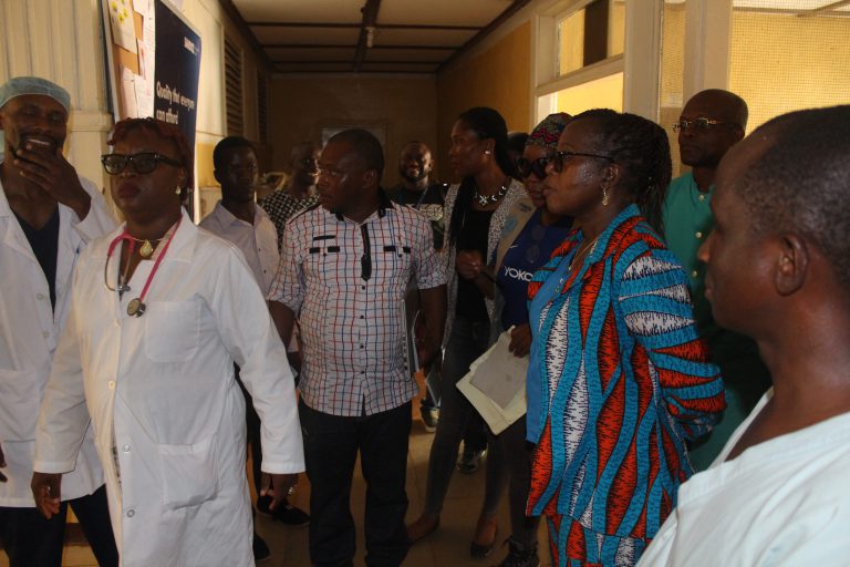 Health Minister Touring Bomi County health facility.